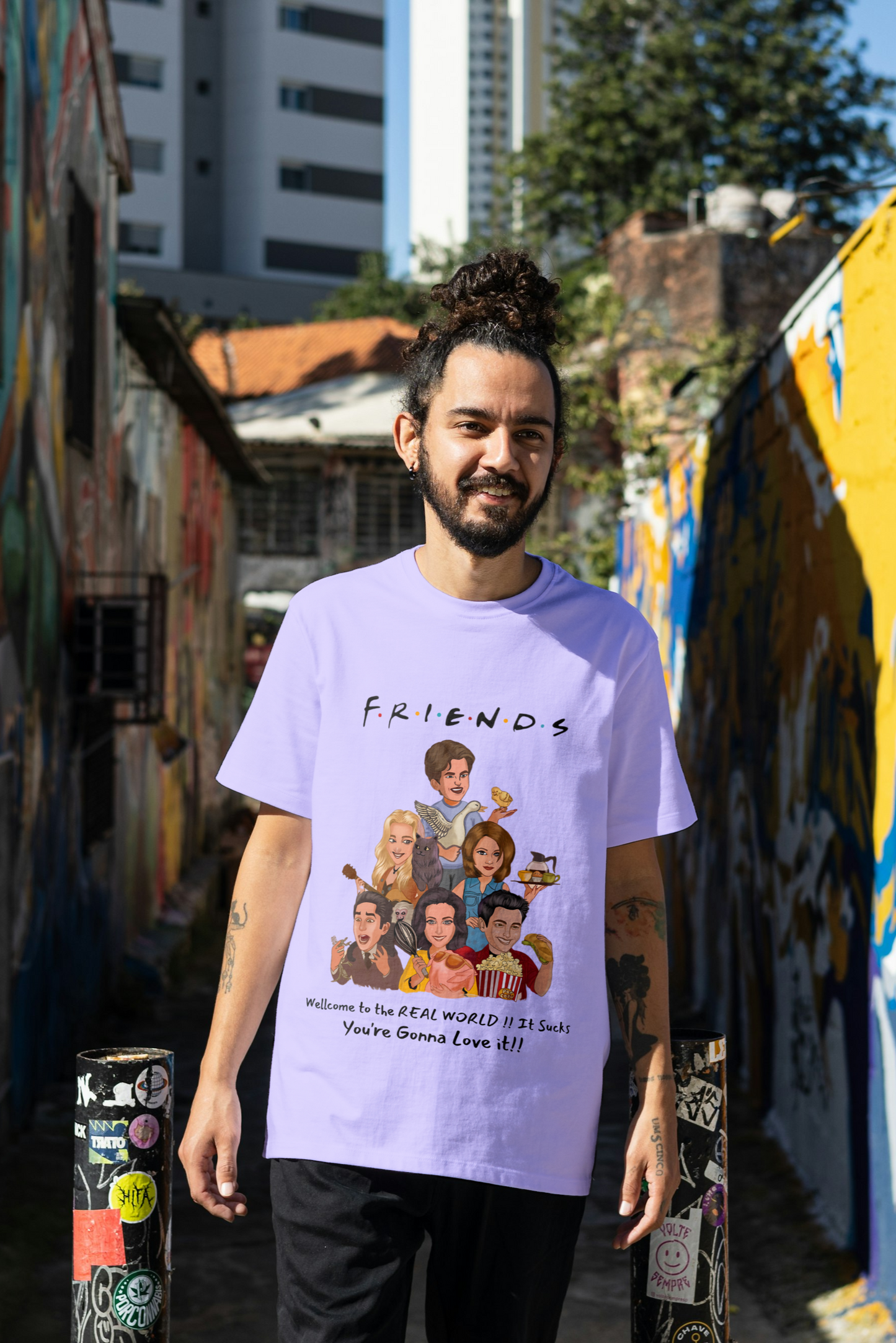 Friends TV Show Quote – Real World Funny Fan Art T-Shirt Design