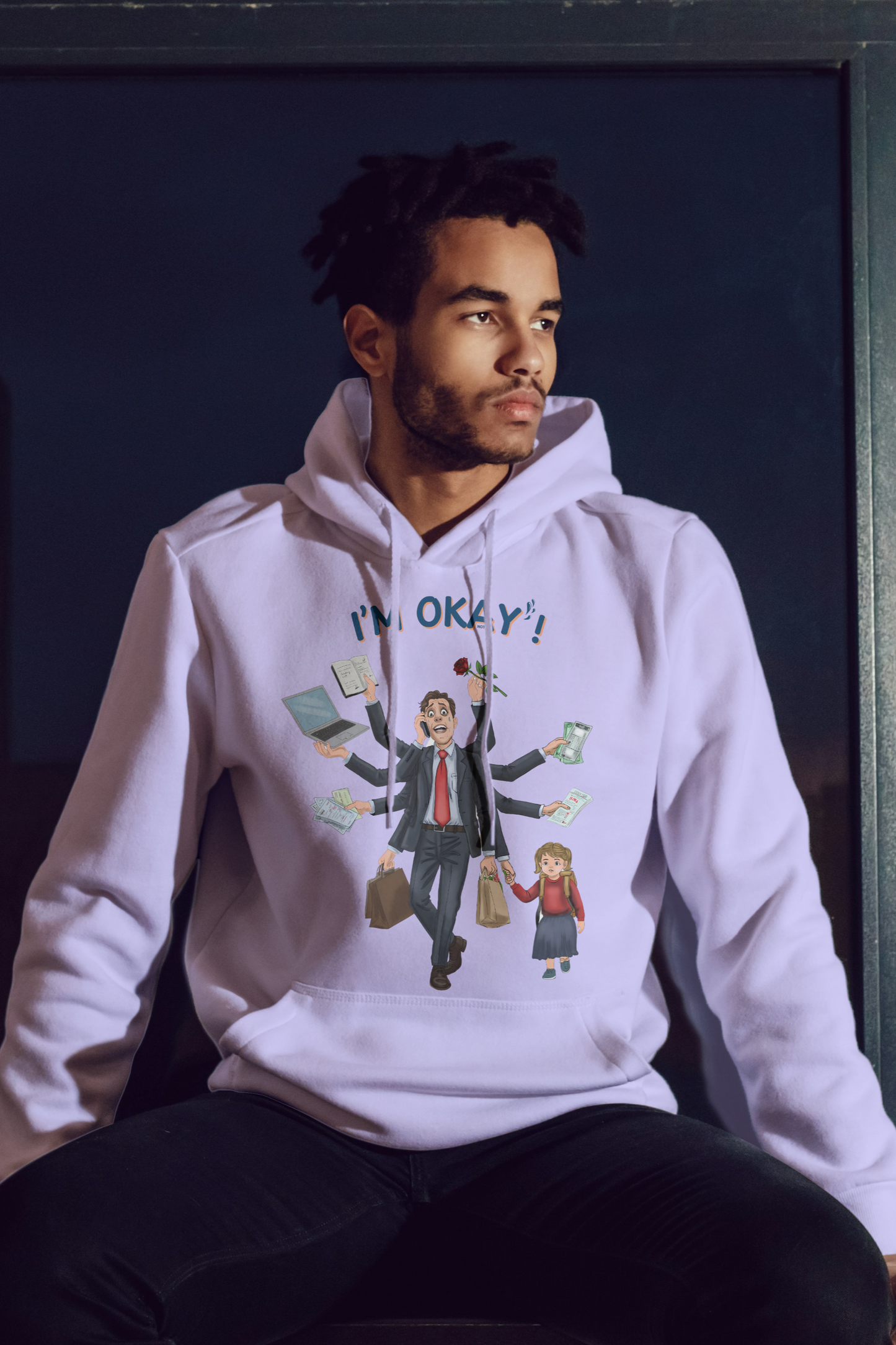 I’m Okay (Not) – Relatable Graphic T-Shirt for Men | Work-Life Chaos in One Look