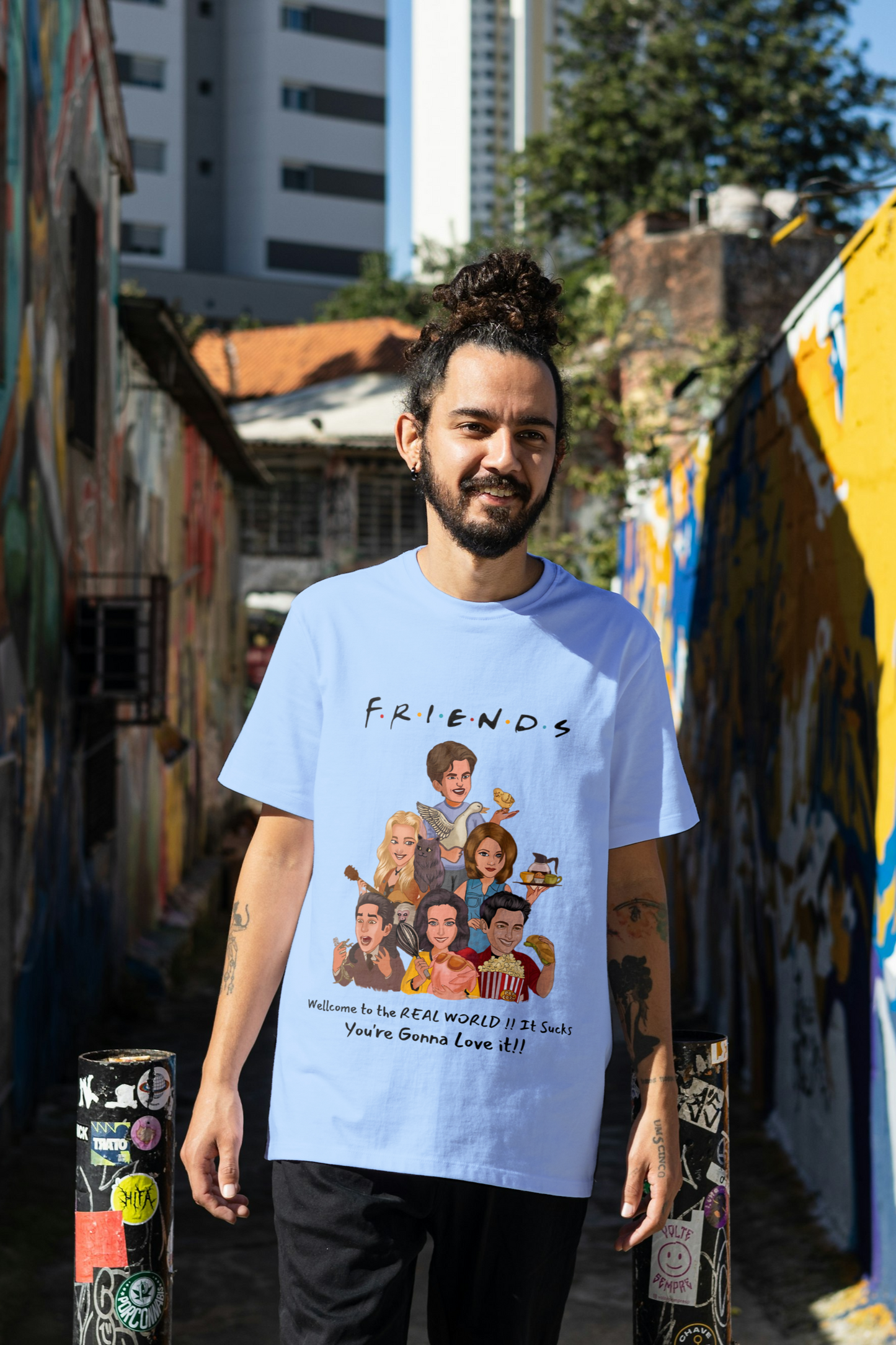 Friends TV Show Quote – Real World Funny Fan Art T-Shirt Design