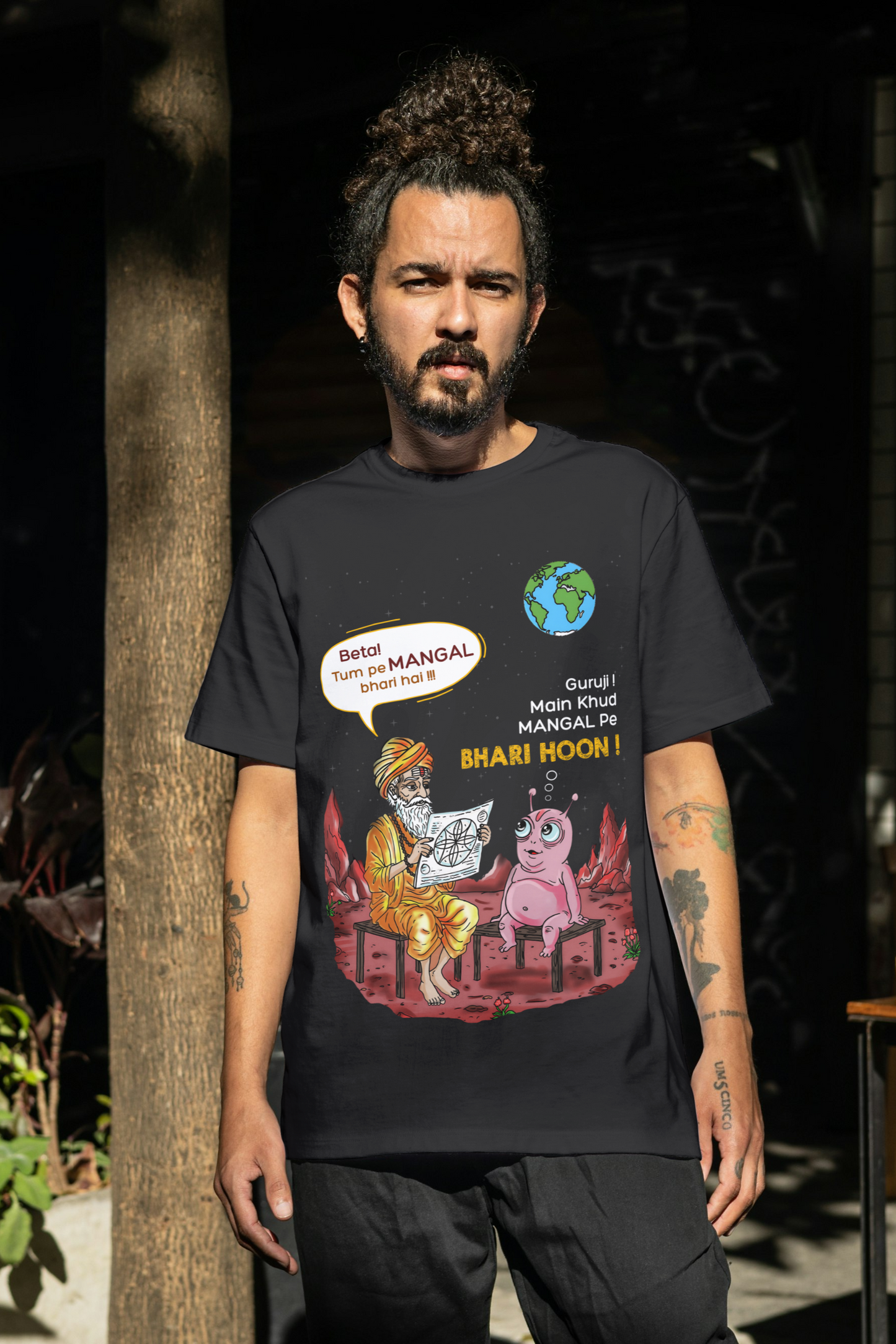 Mangal Bhari – Funny Indian Astrology Alien Cartoon Design