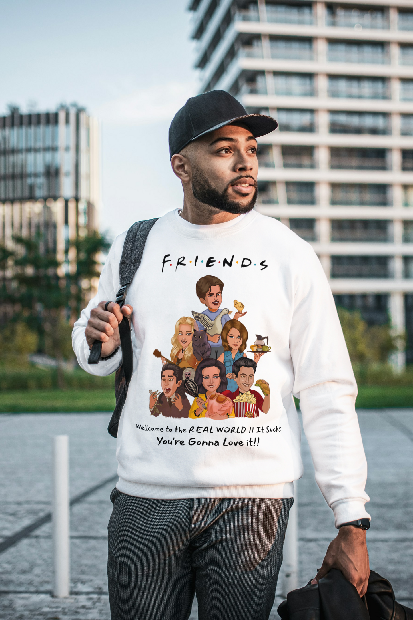 Friends TV Show Quote – Real World Funny Fan Art T-Shirt Design