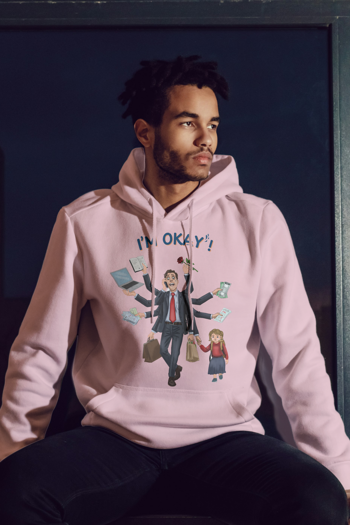 I’m Okay (Not) – Relatable Graphic T-Shirt for Men | Work-Life Chaos in One Look