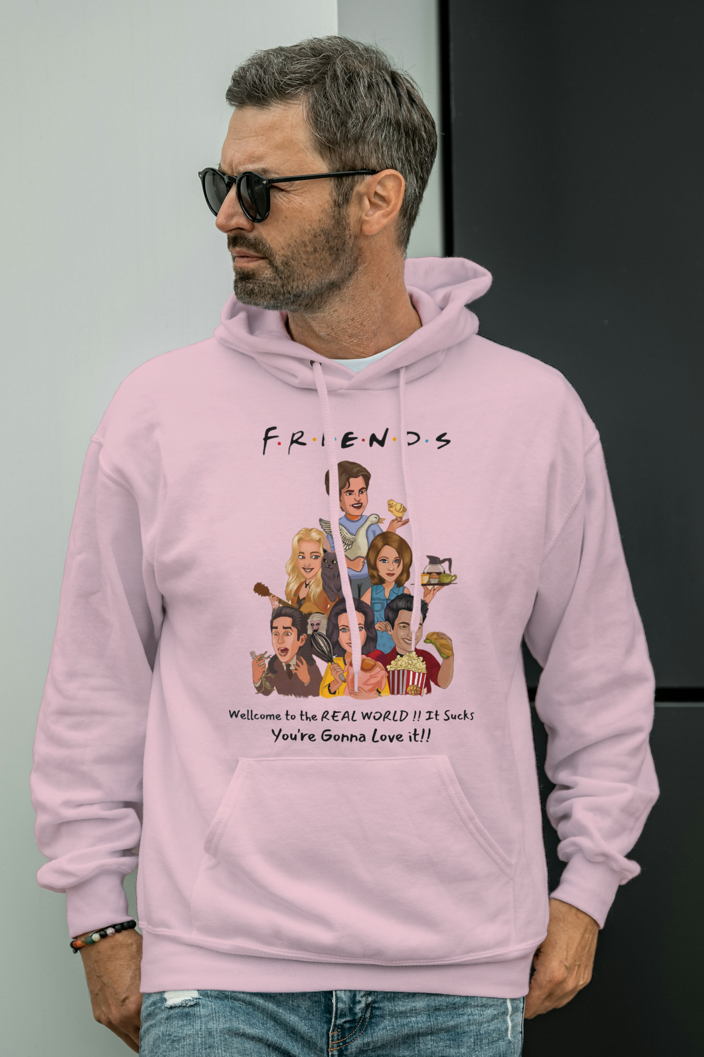 Friends TV Show Quote – Real World Funny Fan Art T-Shirt Design