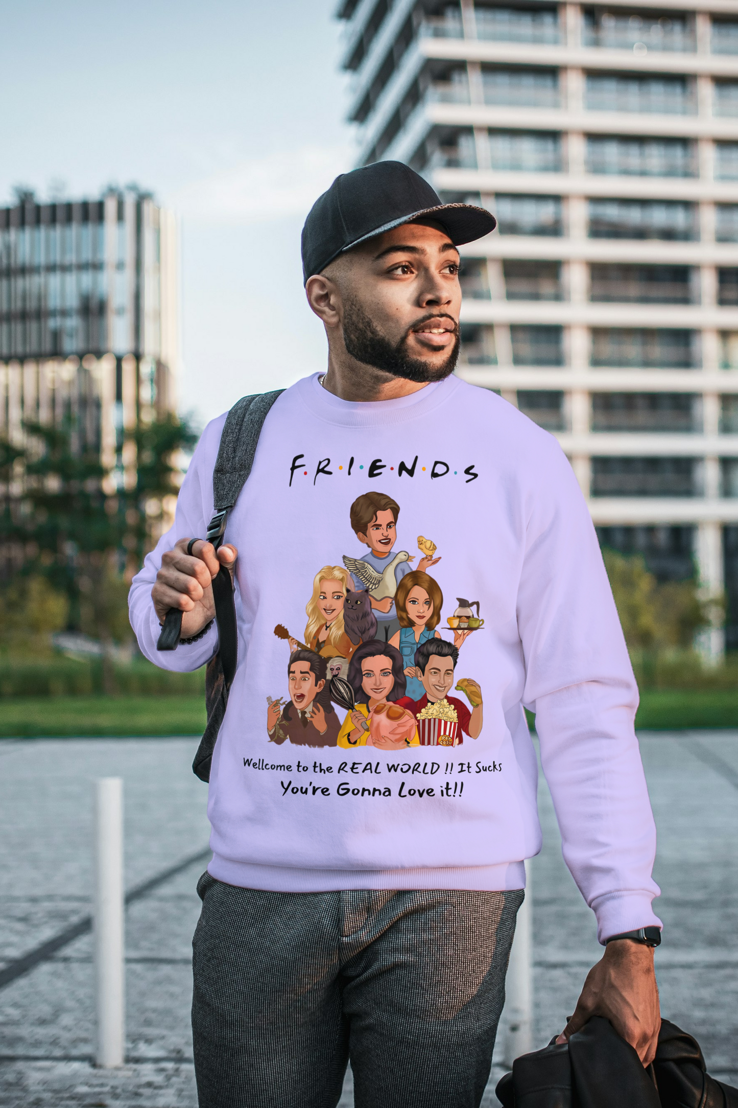 Friends TV Show Quote – Real World Funny Fan Art T-Shirt Design