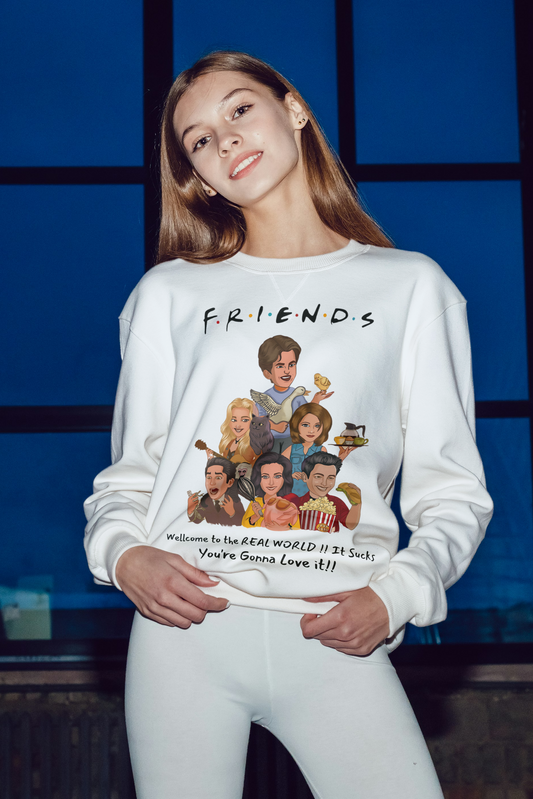 Friends TV Show Quote – Real World Funny Fan Art T-Shirt Design- Woman