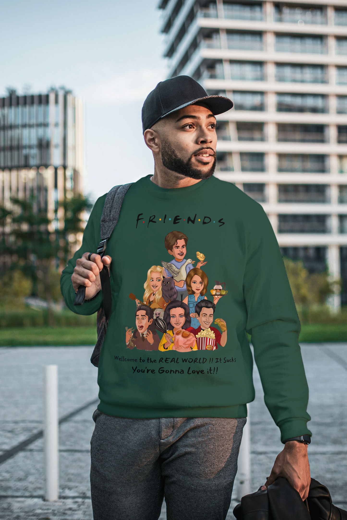 Friends TV Show Quote – Real World Funny Fan Art T-Shirt Design
