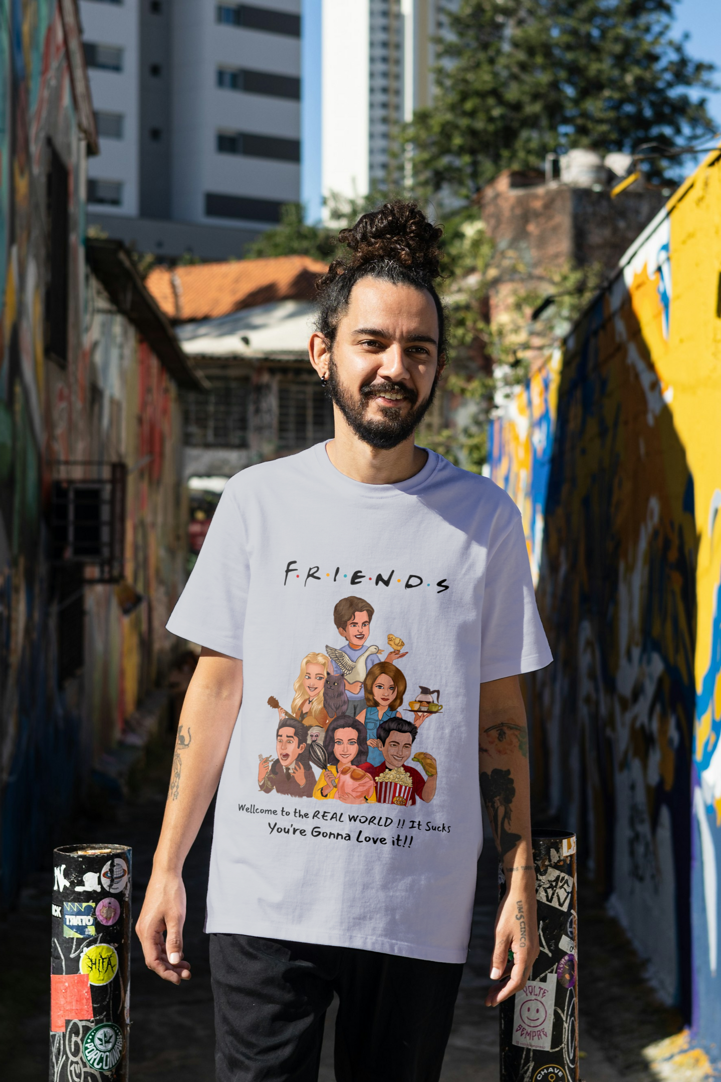 Friends TV Show Quote – Real World Funny Fan Art T-Shirt Design