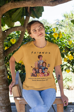 Friends TV Show Quote – Real World Funny Fan Art T-Shirt Design- Woman
