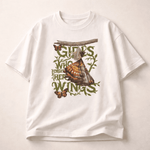 "Girls Who Forget Her Wings" Butterfly Graphic Oversized T-Shirt - Off-White Premium Cotton