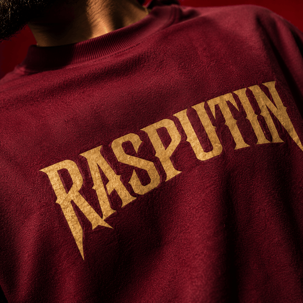 RASPUTIN Oversized Maroon T-Shirt - Soch Dost