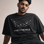 The "Atomic Resilience" Onyx Black Oversized T-shirt - Soch Dost