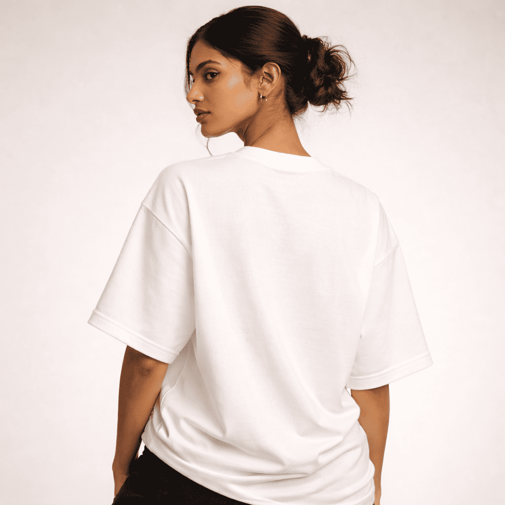 The "Self - Affirmation" Arctic White Oversized T-shirt - Soch Dost