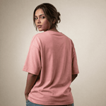 The "Swa - Deshi Heritage" Velvet Maroon Oversized T-shirt - Soch Dost