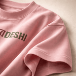The "Swa - Deshi Heritage" Velvet Maroon Oversized T-shirt - Soch Dost
