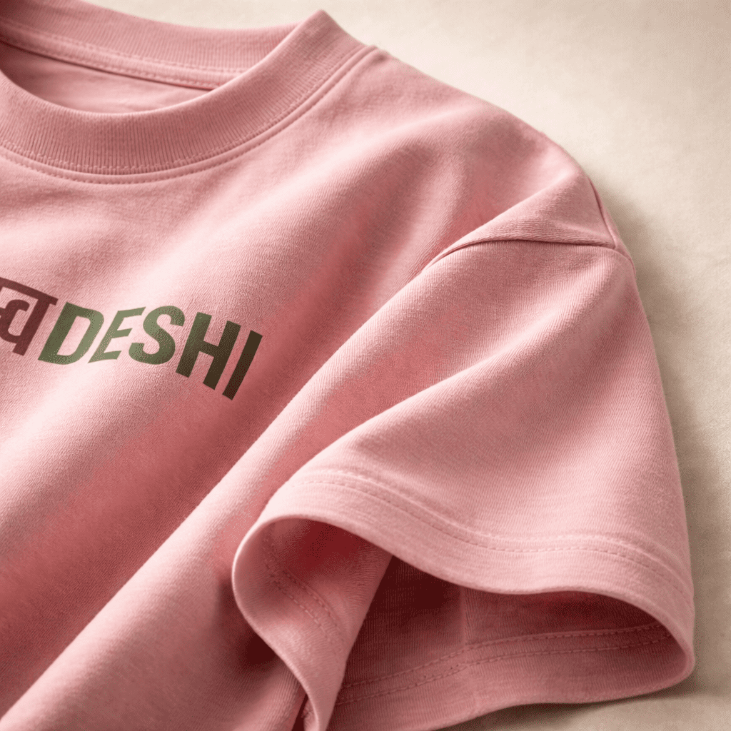 The "Swa - Deshi Heritage" Velvet Maroon Oversized T-shirt - Soch Dost